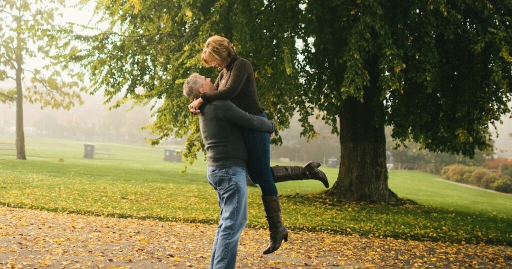 Anne and Brian Bercht embracing after healing from infidelity and rebuilding their marriage